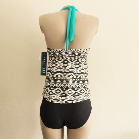 Longitude Ikat High Waist Tankini Set - Picture 3 of 6